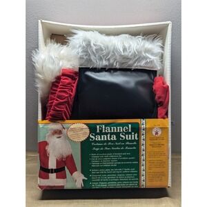 Rubie's men Bright Red Flannel Santa Suit With Gloves Adult Sized Costumes 40-46